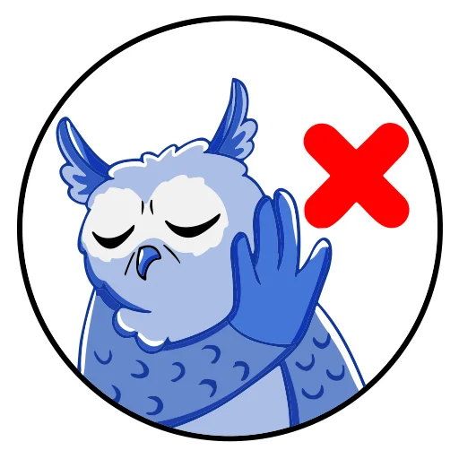 🤨 Стикер «Owl Madness» для Telegram