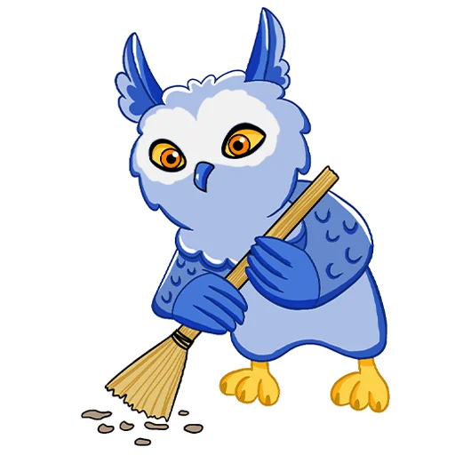 🧹 Стикер «Owl Madness» для Telegram
