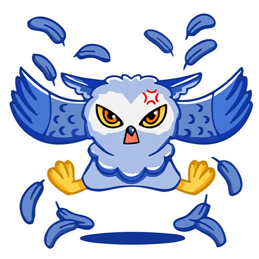 😡 Стикер «Owl Madness» для Telegram
