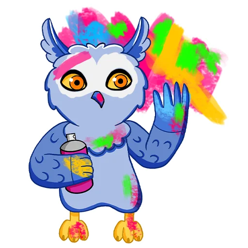 🎊 Стикер «Owl Madness» для Telegram