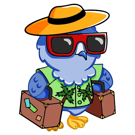 🏝 Стикер «Owl Madness» для Telegram