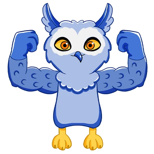 💪 Стикер «Owl Madness» для Telegram