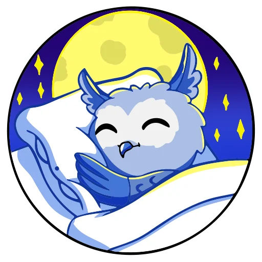 😴 Стикер «Owl Madness» для Telegram