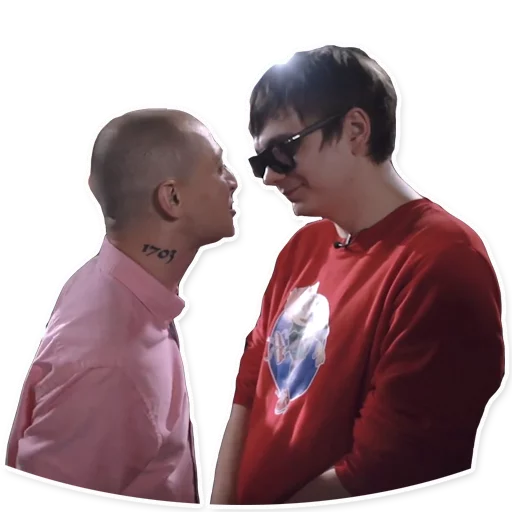 ❤ Стикер «Oxxxymiron VS Слава КПСС» для Telegram