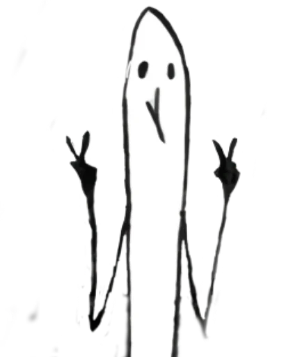 ✌️ Стикер «Oyasumi Punpun» для Telegram