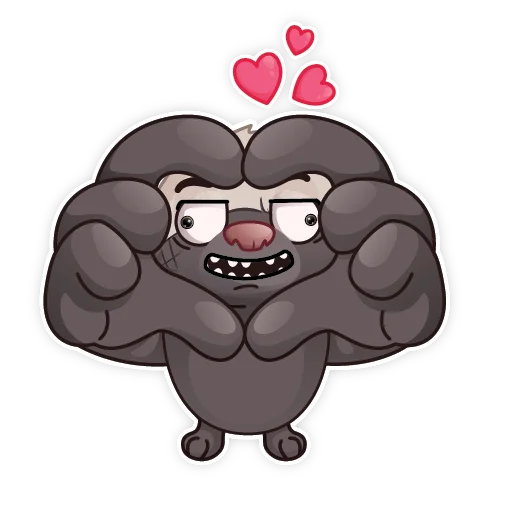 ❤️ Стикер «HoneyBadger» для Telegram