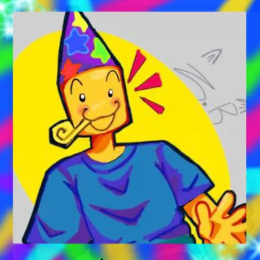 🎉 Стикер «Party noob» для Telegram