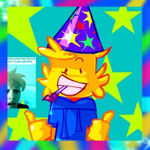 🎉 Стикер «Party noob» для Telegram