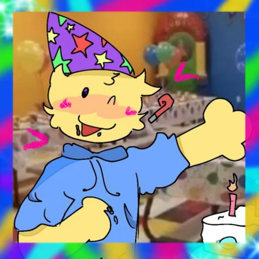 🎉 Стикер «Party noob» для Telegram