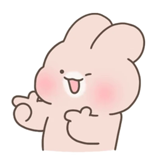 Стикерпак «Happy Cream Puff Rabbit» для Telegram — обложка