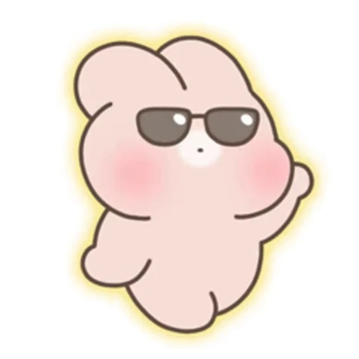 😊 Стикер «Happy Cream Puff Rabbit» для Telegram