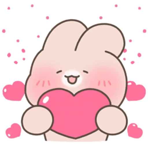 😊 Стикер «Happy Cream Puff Rabbit» для Telegram