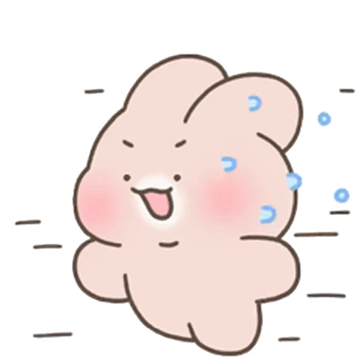 😊 Стикер «Happy Cream Puff Rabbit» для Telegram
