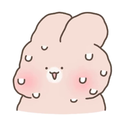 😊 Стикер «Happy Cream Puff Rabbit» для Telegram