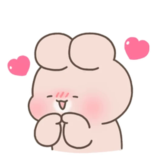 😊 Стикер «Happy Cream Puff Rabbit» для Telegram