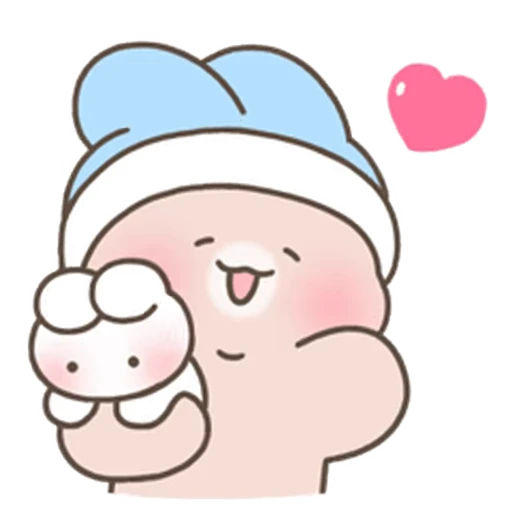 😊 Стикер «Happy Cream Puff Rabbit» для Telegram