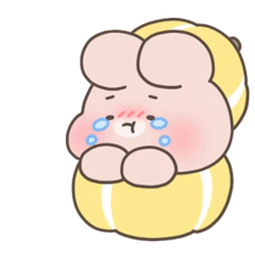 😊 Стикер «Happy Cream Puff Rabbit» для Telegram