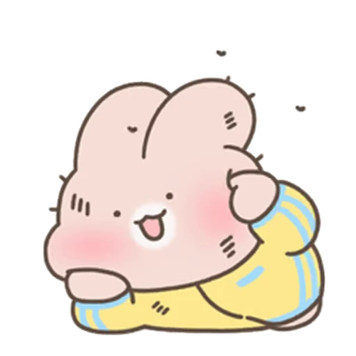 😊 Стикер «Happy Cream Puff Rabbit» для Telegram