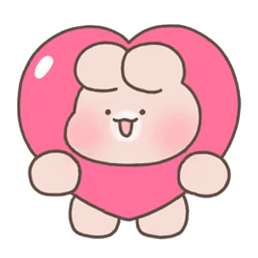 😊 Стикер «Happy Cream Puff Rabbit» для Telegram