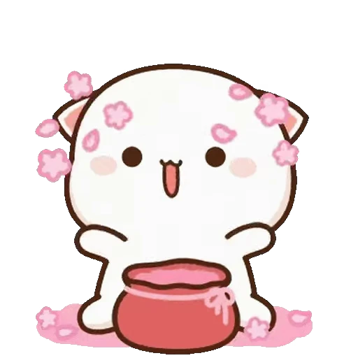 😊 Стикер «Mochi Mochi Peach Cat» для Telegram