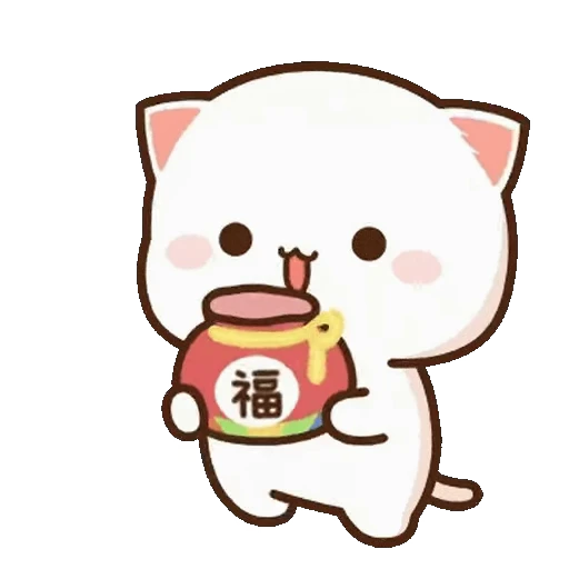 😊 Стикер «Mochi Mochi Peach Cat» для Telegram