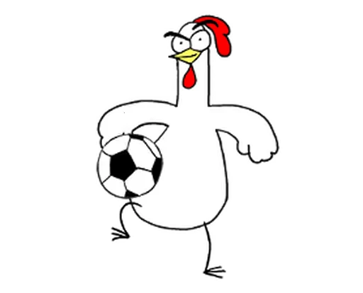 😊 Стикер «Chicken Bro Football» для Telegram