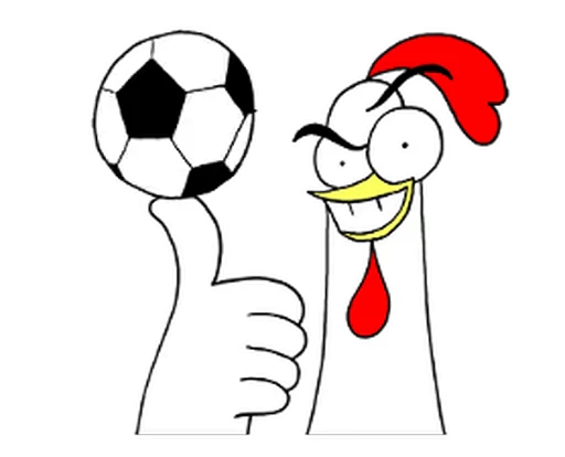 😊 Стикер «Chicken Bro Football» для Telegram