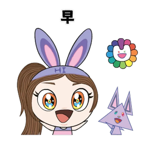 😊 Стикер «NEWJEANS MURAKAMI» для Telegram