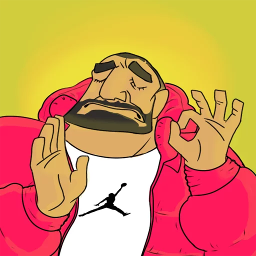 👌 Стикер «When the sticker pack is just right...» для Telegram