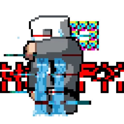 😭 Стикер «Error Pixel» для Telegram