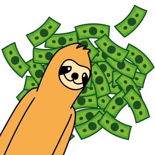 💸 Стикер «Money talks Lazy and Rich» для Telegram