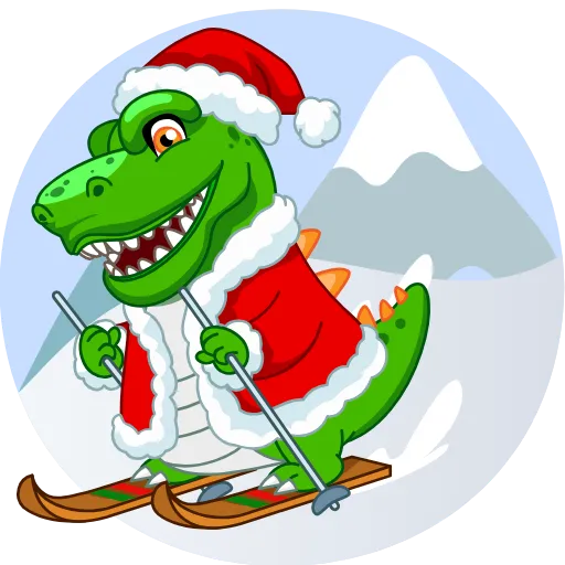 🦖 Стикер «Holiday» для Telegram