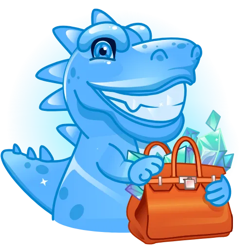Стикерпак Diamond Dragon для Telegram