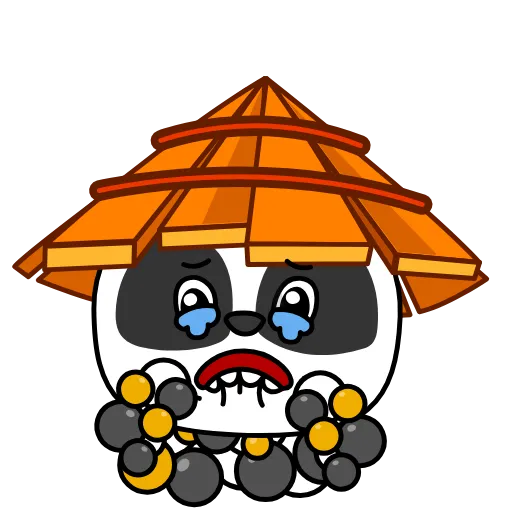 Стикер 10 Panda Warrior