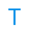 🤩 Эмодзи «Простой голубой шрифт» для Telegram