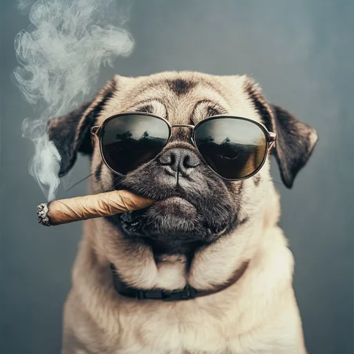🤩 Стикер «Мопсик» для Telegram