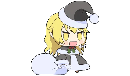 🎄 Стикер «Touhou Padoru Chibi Characters» для Telegram