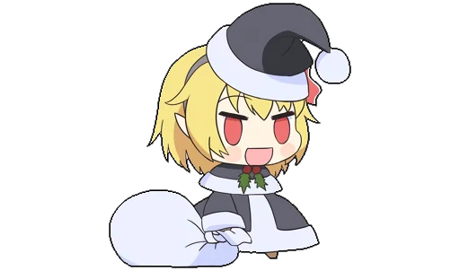 🎄 Стикер «Touhou Padoru Chibi Characters» для Telegram