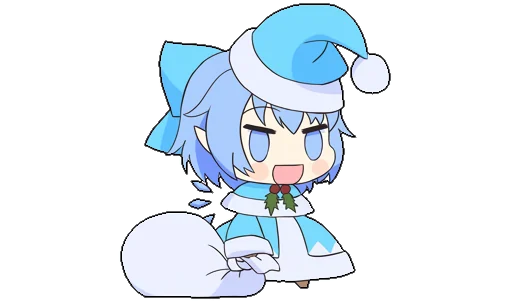 🎄 Стикер «Touhou Padoru Chibi Characters» для Telegram