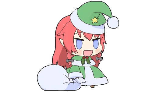 🎄 Стикер «Touhou Padoru Chibi Characters» для Telegram
