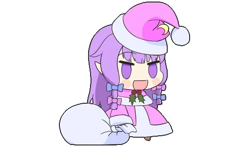 🎄 Стикер «Touhou Padoru Chibi Characters» для Telegram