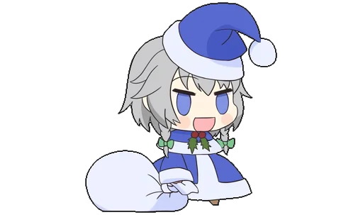 🎄 Стикер «Touhou Padoru Chibi Characters» для Telegram