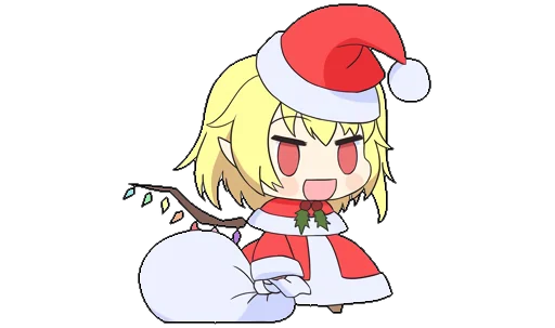🎄 Стикер «Touhou Padoru Chibi Characters» для Telegram