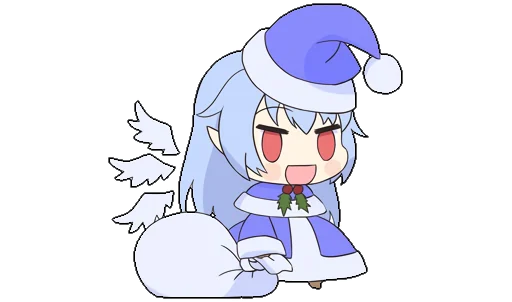 🎄 Стикер «Touhou Padoru Chibi Characters» для Telegram