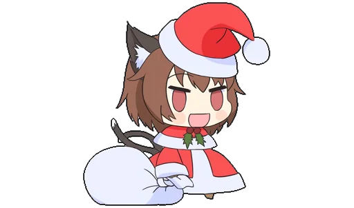 🎄 Стикер «Touhou Padoru Chibi Characters» для Telegram