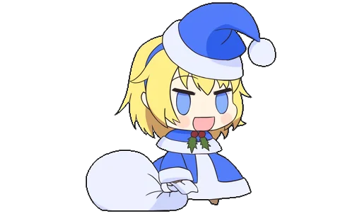 🎄 Стикер «Touhou Padoru Chibi Characters» для Telegram