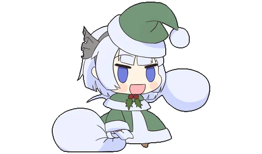 🎄 Стикер «Touhou Padoru Chibi Characters» для Telegram
