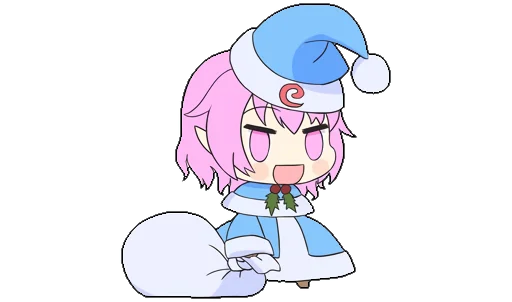 🎄 Стикер «Touhou Padoru Chibi Characters» для Telegram