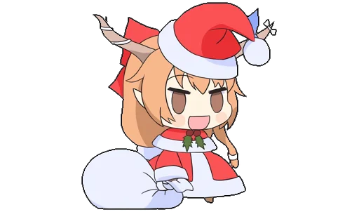 🎄 Стикер «Touhou Padoru Chibi Characters» для Telegram