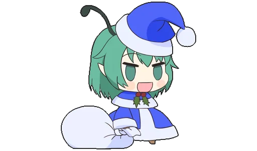 🎄 Стикер «Touhou Padoru Chibi Characters» для Telegram